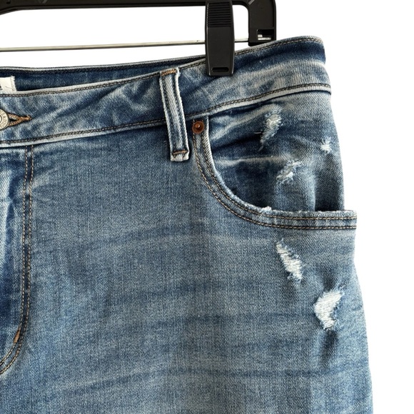 Abercrombie & Fitch Curve Love Super Skinny Jeans 20R High Rise Ankle Distressed - Picture 5 of 16